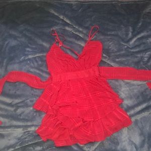 New with tags Princess Polly Theodora Playsuit Red